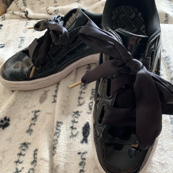 Puma Basket woman’s black runners size 9 - Picture 9 of 13